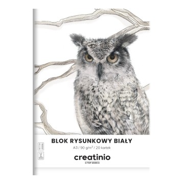 Blok rysunkowy biały A3/20 TOP2000 CREATINIO 90g