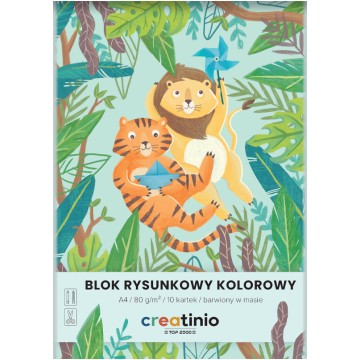 Blok rysunkowy kolor A4/10 TOP2000 CREATINIO 80g