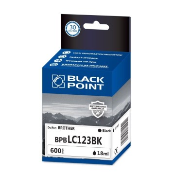 Cart. BROTHER LC 123 czarny BLACKPOINT (600)
