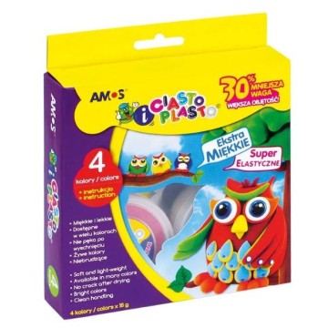 Ciastolina AMOS CIASTOPLASTO [4x18g]