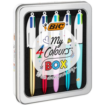 Długopisy BIC 4 COLOURS [5] mix pud. metalowe