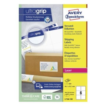 Etykiety samop. A4 AVERY [100] 99,1/93,1 WYSYŁKOWE