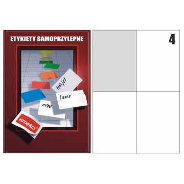 Etykiety samop. A4 EMEKO [100] 105/48 niebieskie