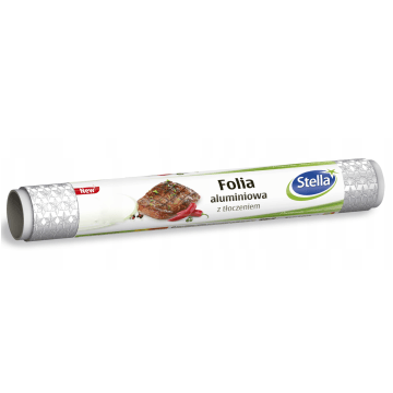 Folia aluminiowa z tłoczeniem gwiazdki 18m STELLA