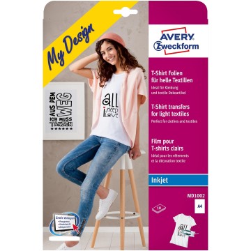 Folia do wprasowywania AVERY tkaniny jasne [10]