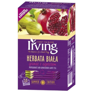 Herbata IRVING [20] biała granat z agrestem