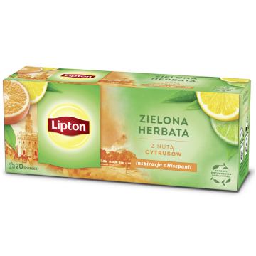 Herbata LIPTON [20] zielona z nutą cytrusów