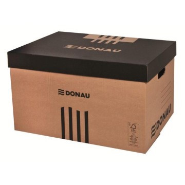 Karton archiwizacyjny DONAU zbiorczy pokrywa brąz.