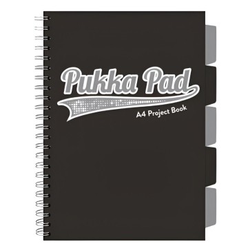 Kołozeszyt PUKKA PAD BLACK & GREY A4 czarny