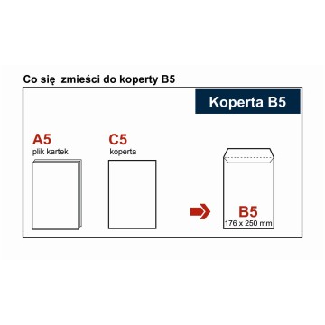 Koperty konfekcjonowane B5 HK białe [50]