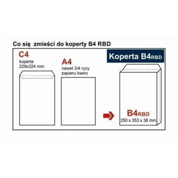 Koperty rozszerzane konfekcjnowane B4 białe [25]