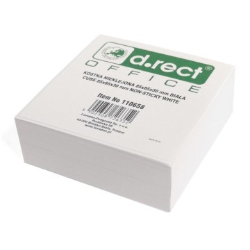 Kostka nieklejona D.RECT 85/85/30mm biała