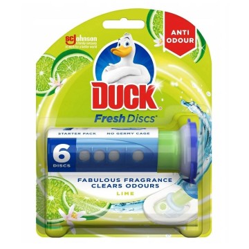 Krążki żelowe do WC DUCK FRESH DISCS limonka