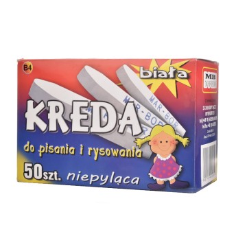 Kreda biała MARBOR kwadratowa [50] niepyląca