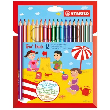 Kredki ołówkowe STABILO TRIO THICK [18]