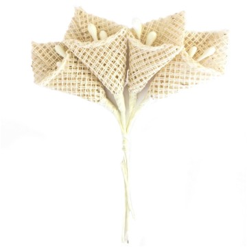 Kwiaty ARGO płócienne kalia beżowe [8]