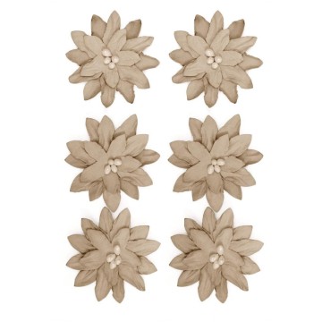 Kwiaty samoprzylepne ARGO DALIA papier. beż [6]