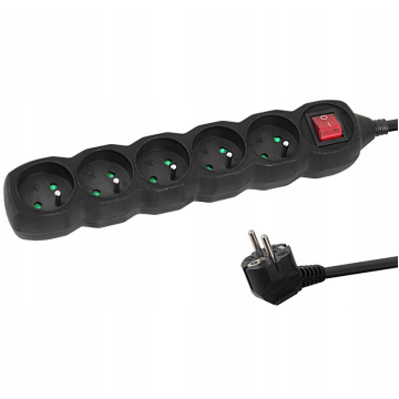 Listwa zasilająca ESPERANZA 5 gniazd 3m WŁ czarna