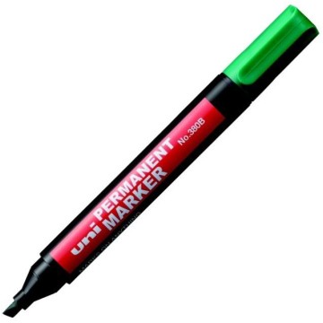 Marker permanentny UNI 380B ścięty zielony