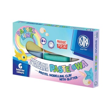 Modelina ASTRA [6] pastelowa z brokatem