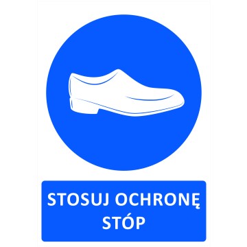 Naklejka STOSUJ OCHRONĘ STÓP