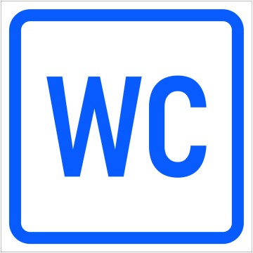 Naklejka TOALETA WC