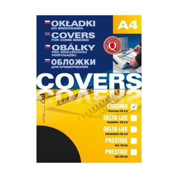 Okładki do bind CHROMOLUX błyszczące [100] czarna