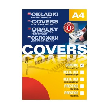 Okładki do bind CHROMOLUX błyszczące [100] czerw.