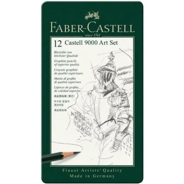 Ołówki FABER CASTELL 9000 ART 8B - 2H [12]