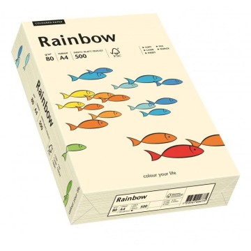 Papier kolor A3 80g [500] RAINBOW kremowy