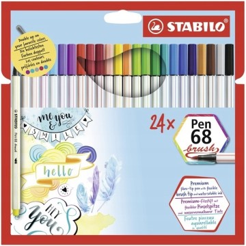 Pisaki STABILO BRUSH PEN 68 [24] pud.karton