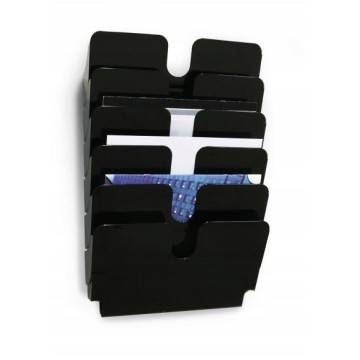 Pojemnik na ulotki FLEXIPLUS 6xA4 POZIOM czarny