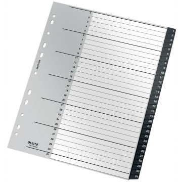 Przekładki do segr. A4/31 LEITZ RECYCLE PP czarne