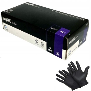 Rękawice nitrylowe EASYCARE [100] XL czarne