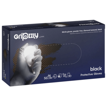 Rękawice nitrylowe GRIPZZLY [50] L czarne