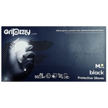 Rękawice nitrylowe GRIPZZLY [50] M czarne