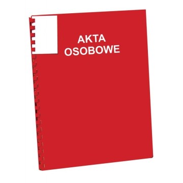 Skoroszyty do akt osob KONFEX b.zew [10] czerwo