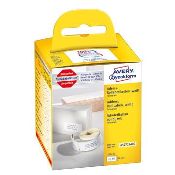 Taśma AVERY do DYMO LW 89x36mm [2x260]