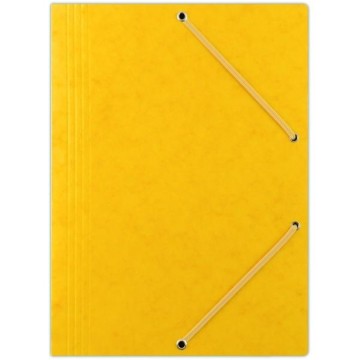 Teczka z gumką preszpanowa DONAU żółta