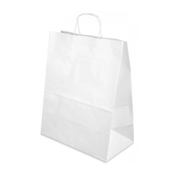 Torba papierowa ECOBAG 240x100x320mm biała