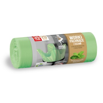 Worki na śmieci 35L HD/LD [20] AZ uszy MIĘTOWE