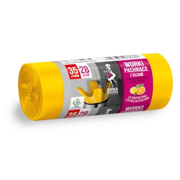 Worki na śmieci 35L HD/LD [28] AZ uszy CYTRUSOWE