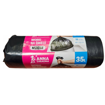 Worki na śmieci 35L LD [12] AZ MOCNE czarne
