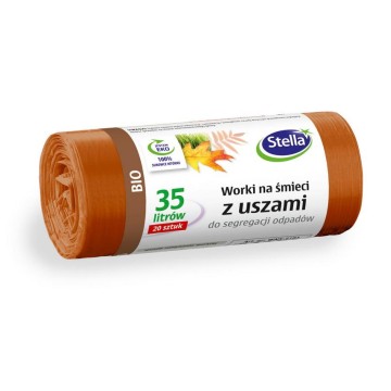 Worki na śmieci 35L LD [20] STELLA uszy BRĄZ