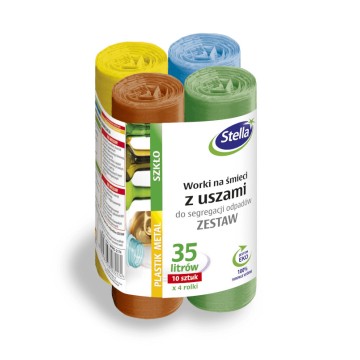 Worki na śmieci 35L LD [4x10] STELLA segr uszy