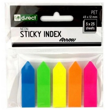Zakładki OFFICE PROD PP 5x25 (12x45mm) strzałki