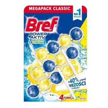Zawieszka do WC kulki BREF Power Active [3] cytryn