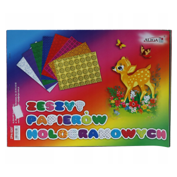 Zeszyt papierów holograficznych ALIGA B4